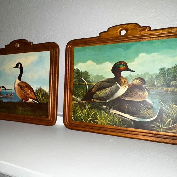 Vintage Duck Wall Plaques Set – Rustic Cabin Art – A.J. Rudisill - Picture 14 of 15